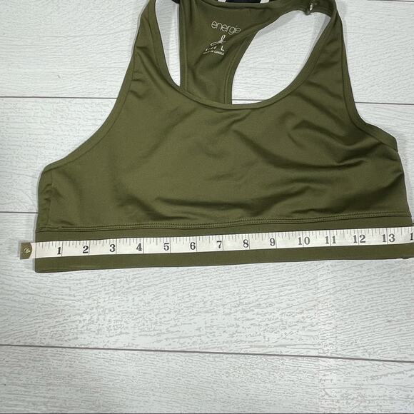 ENERGIE Black Racerback Tank with Built-In Bra Size Large - Picture 7 of 10